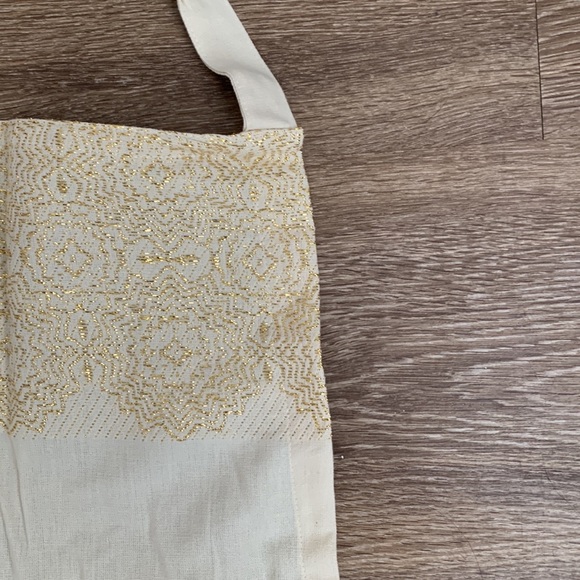 Anthropologie Adelina Metallic Gold Apron - Picture 5 of 7